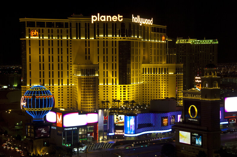 Planet Hollywood Resort at night