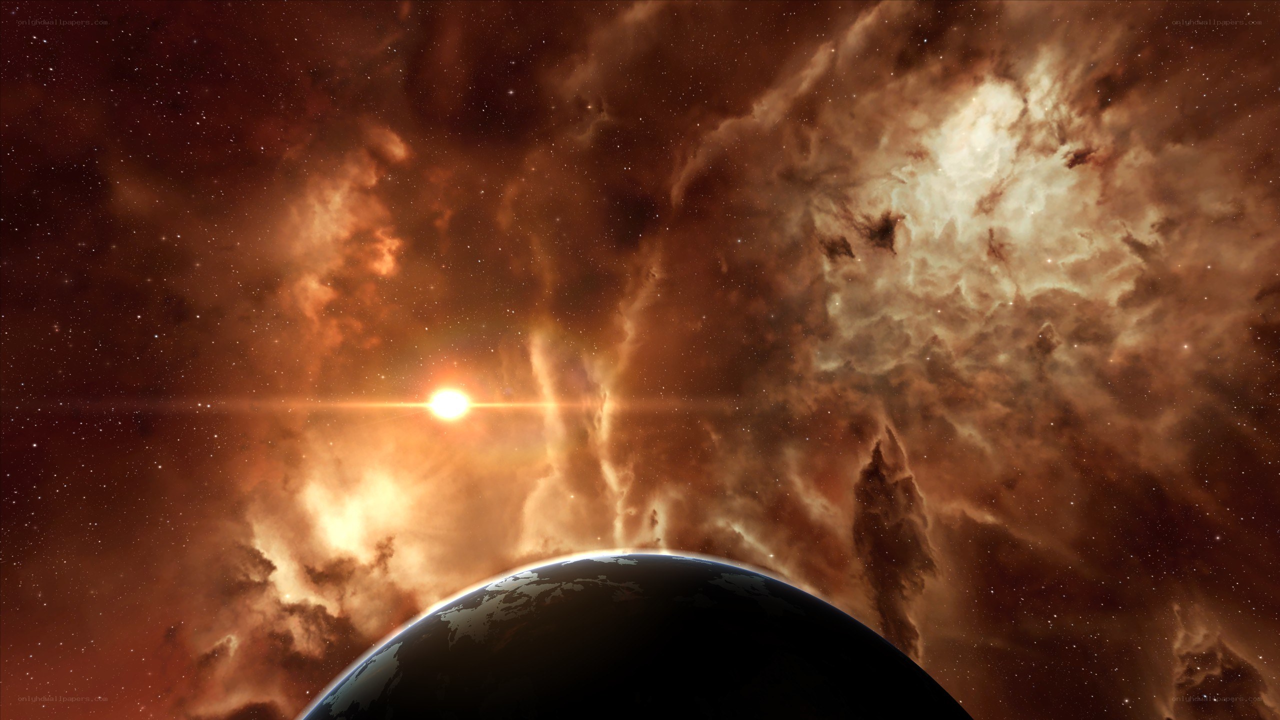 Planet in a nebula