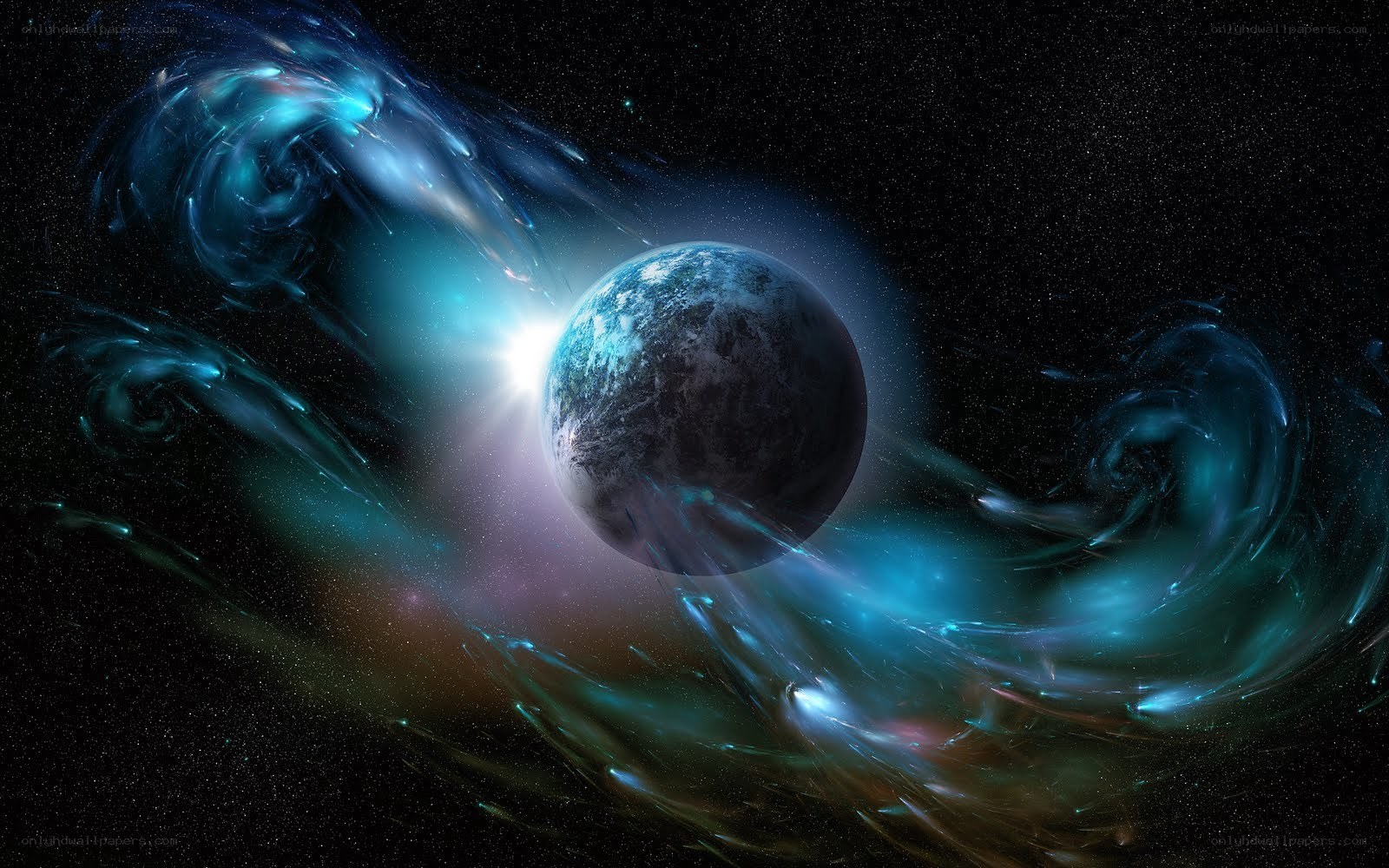 Planet in a nebula