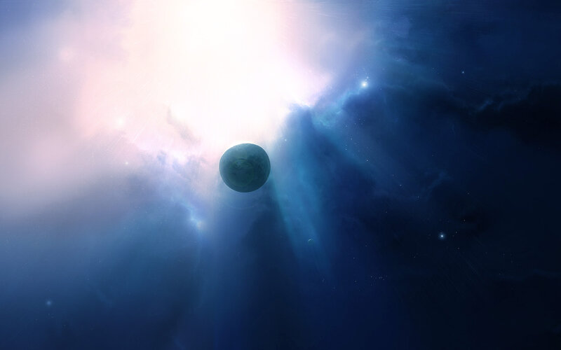 Planet in a nebula