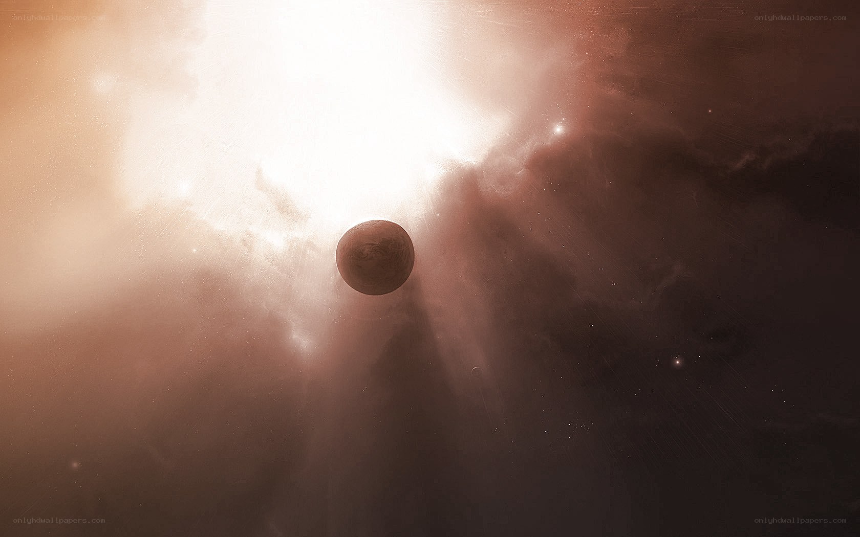 Planet in a nebula