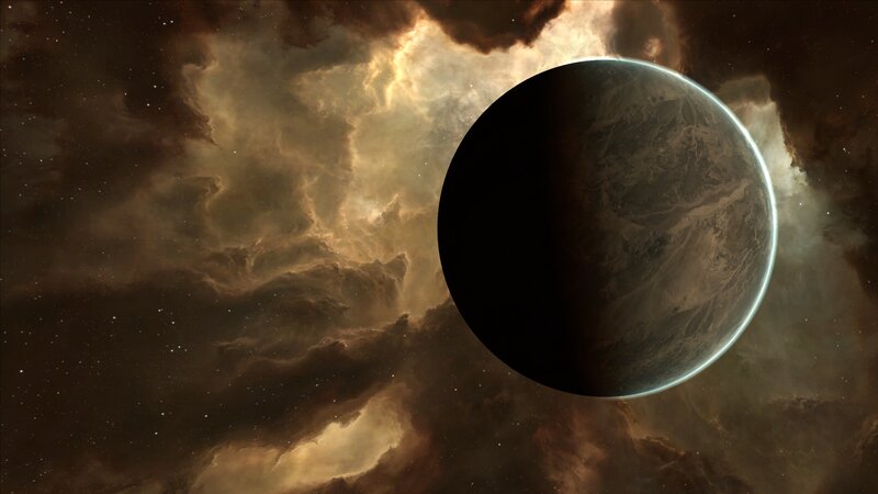 Planet in a nebula