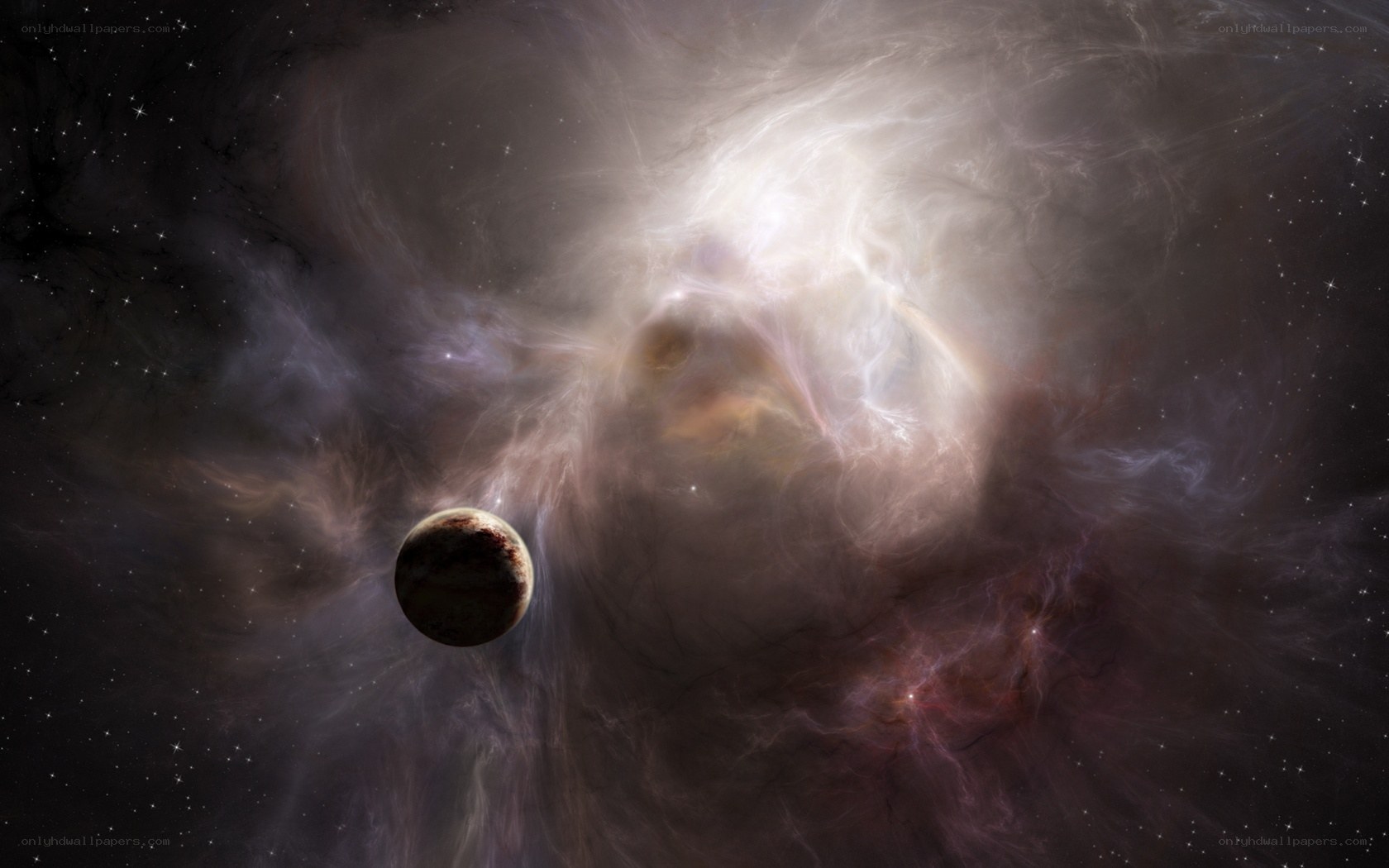 Planet in a nebula