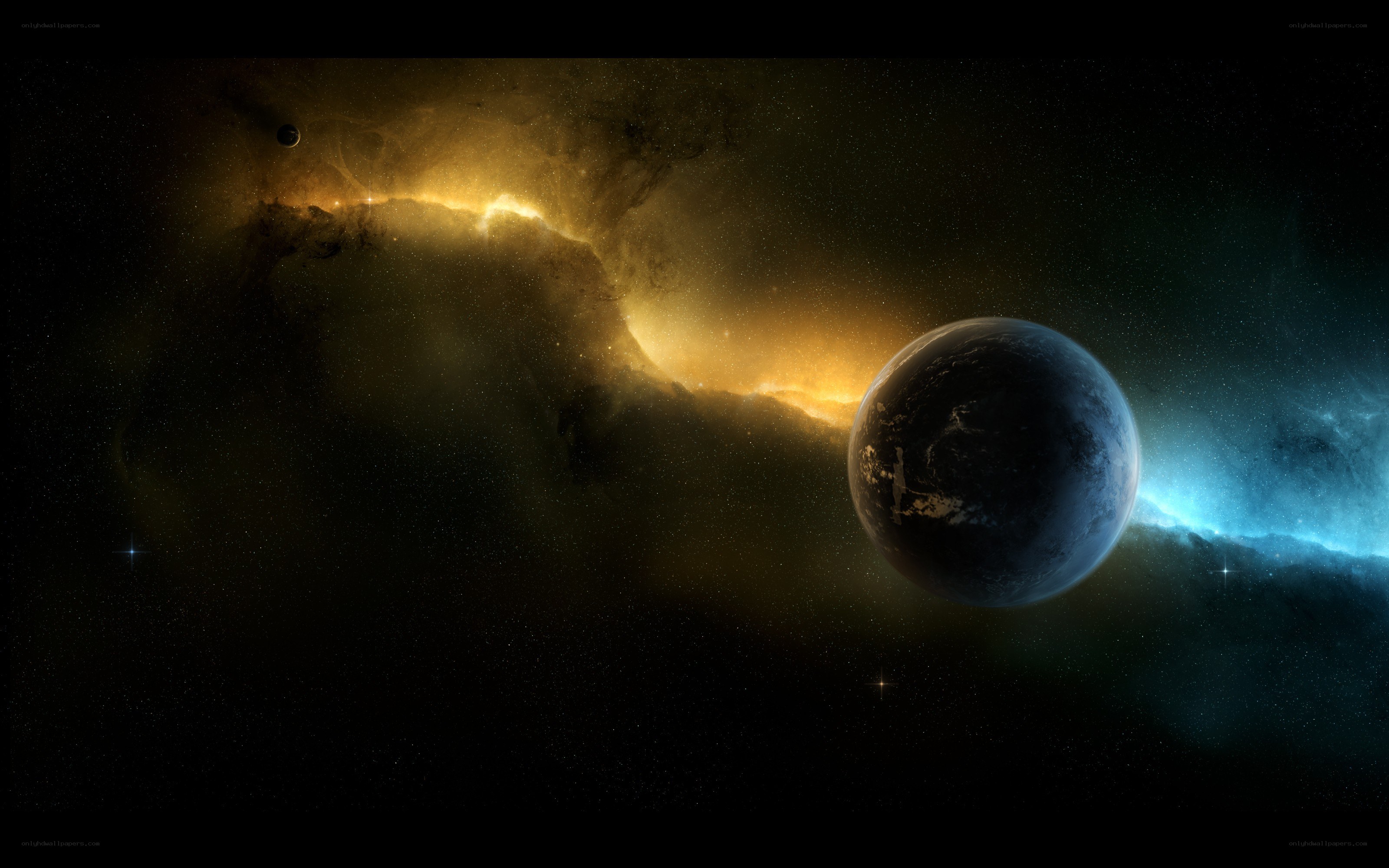 Planet in a nebula
