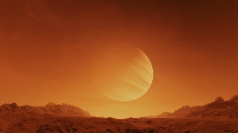 Planet in Alien Sky — Orange