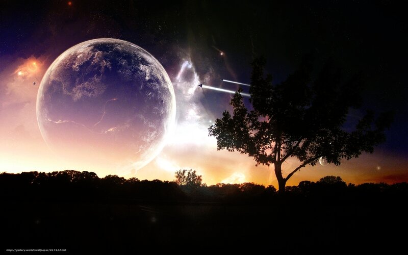 Planet in Alien Sky — Purple