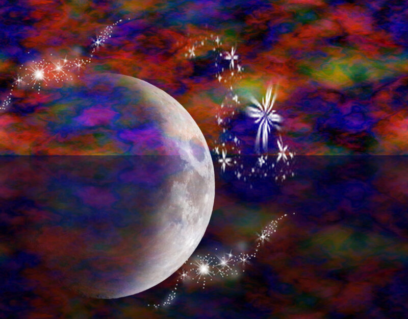 Planet in Colorful Space
