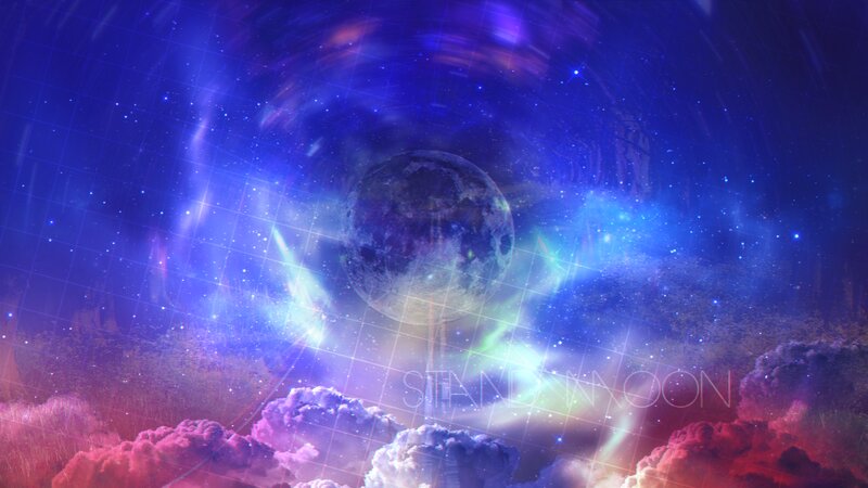Planet in Cosmic Sky — Blue
