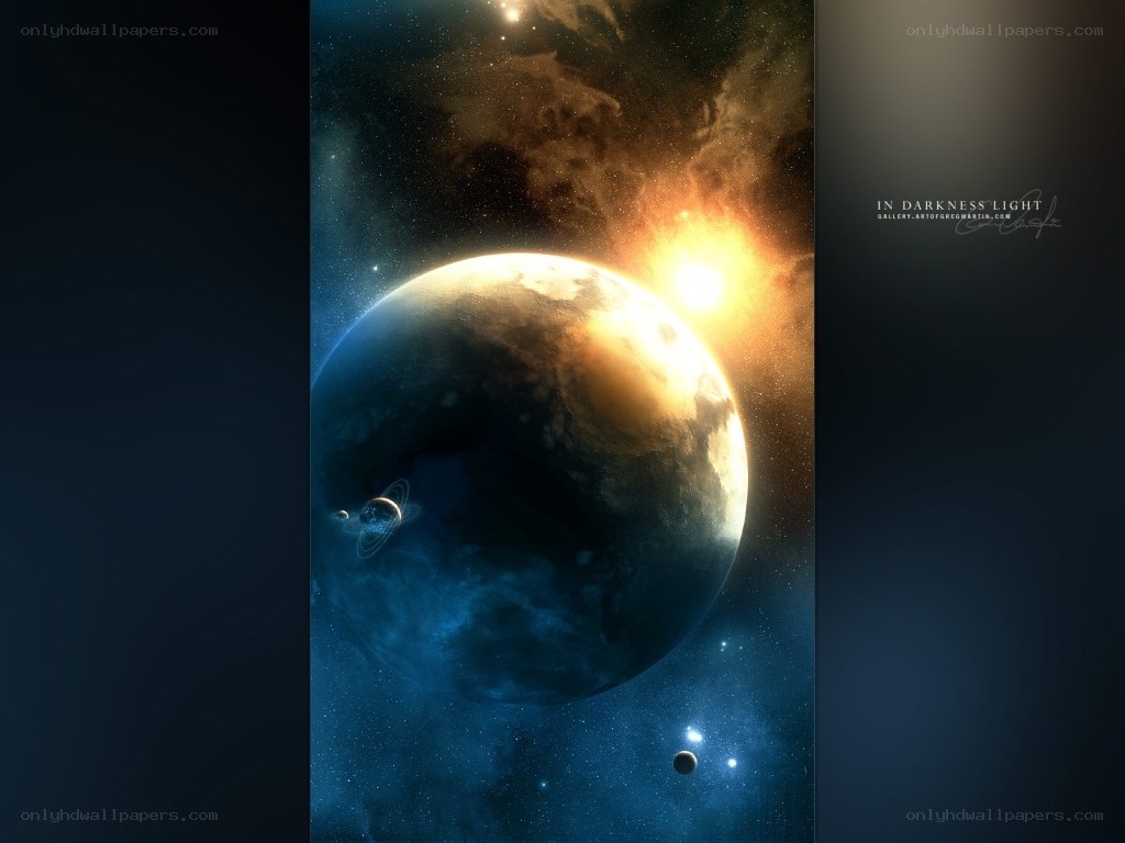 Planet in darkness and light