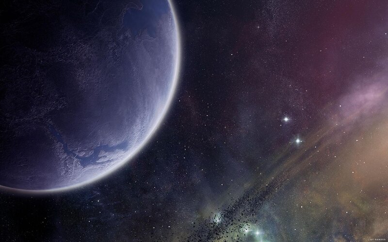 Planet in deep space