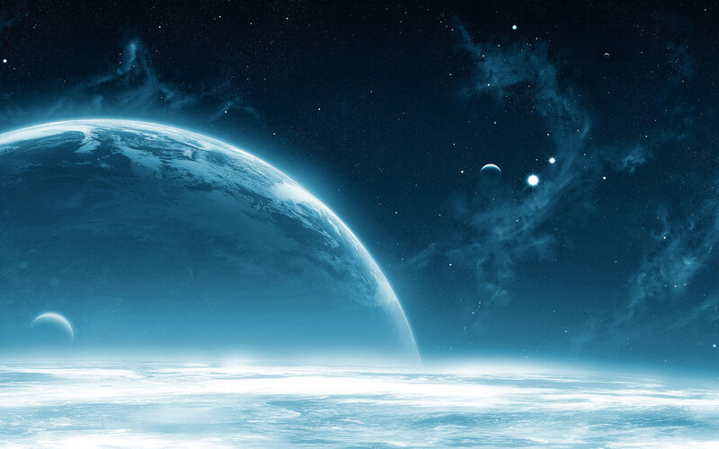 Planet in deep space