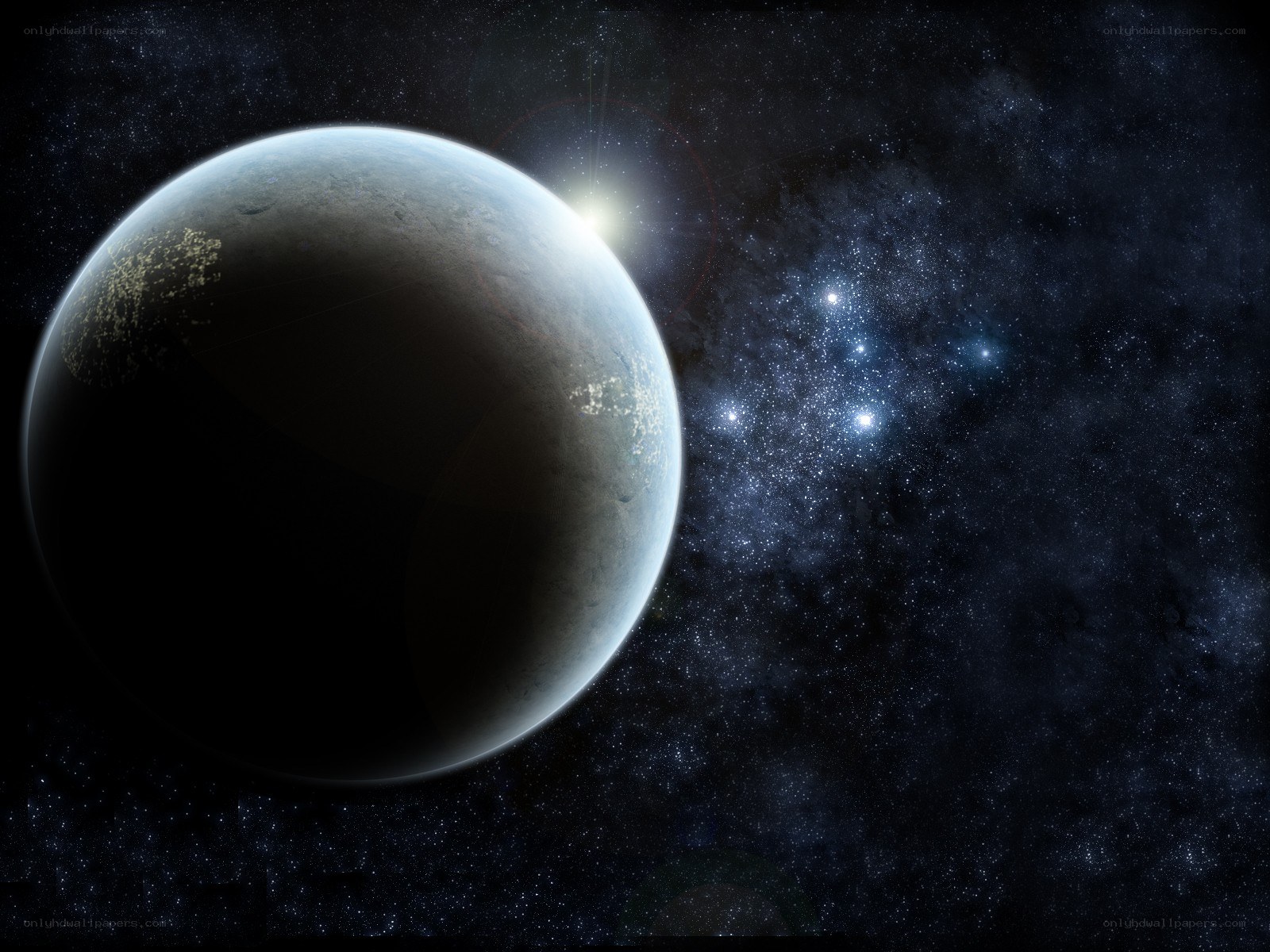 Planet in deep space