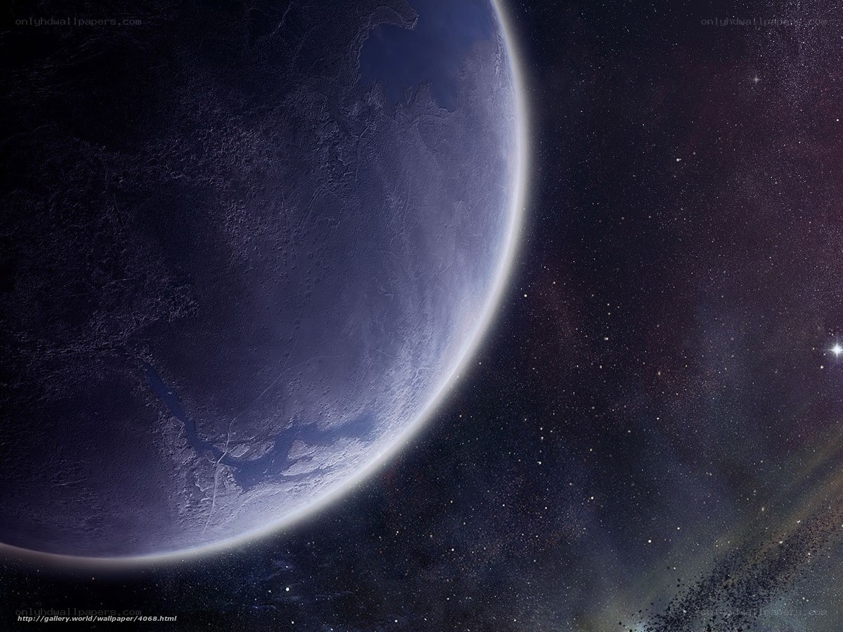Planet in deep space