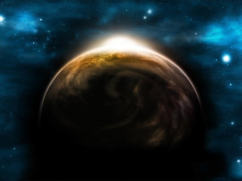 Planet in deep space