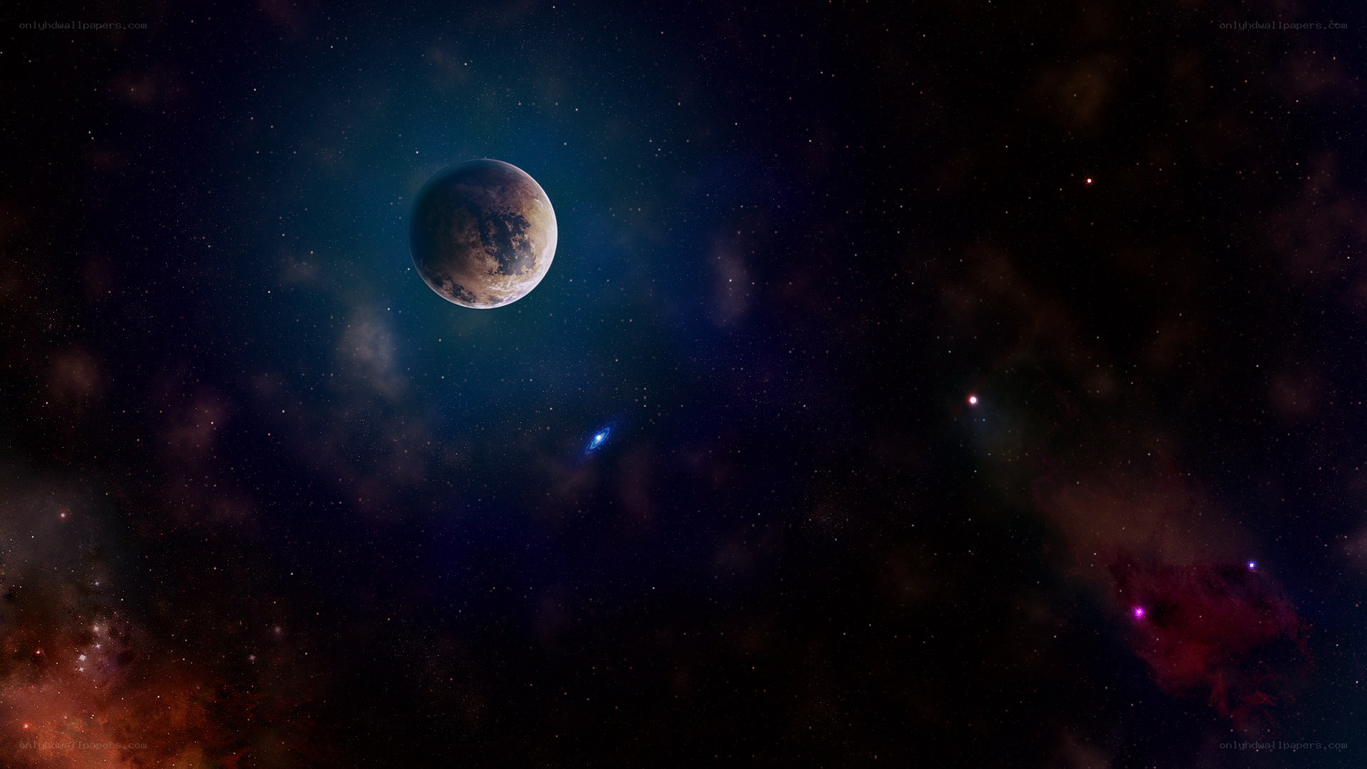 Planet in deep space
