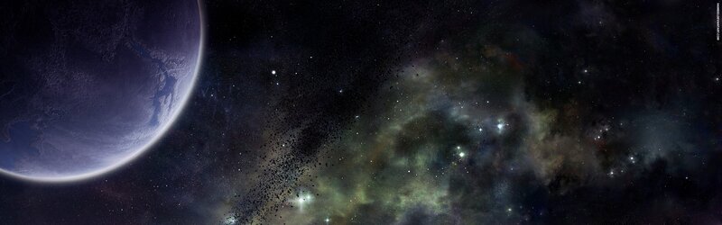 Planet in deep space