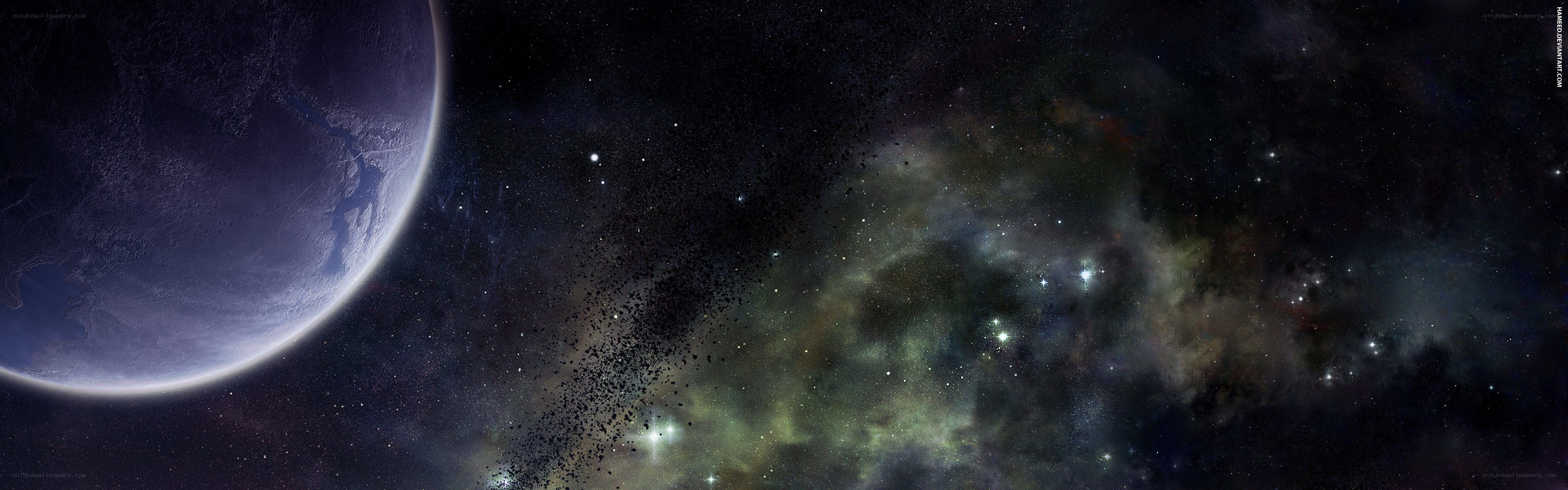 Planet in deep space