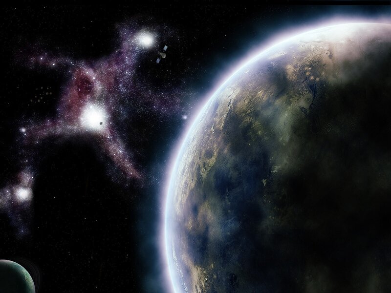 Planet in deep space