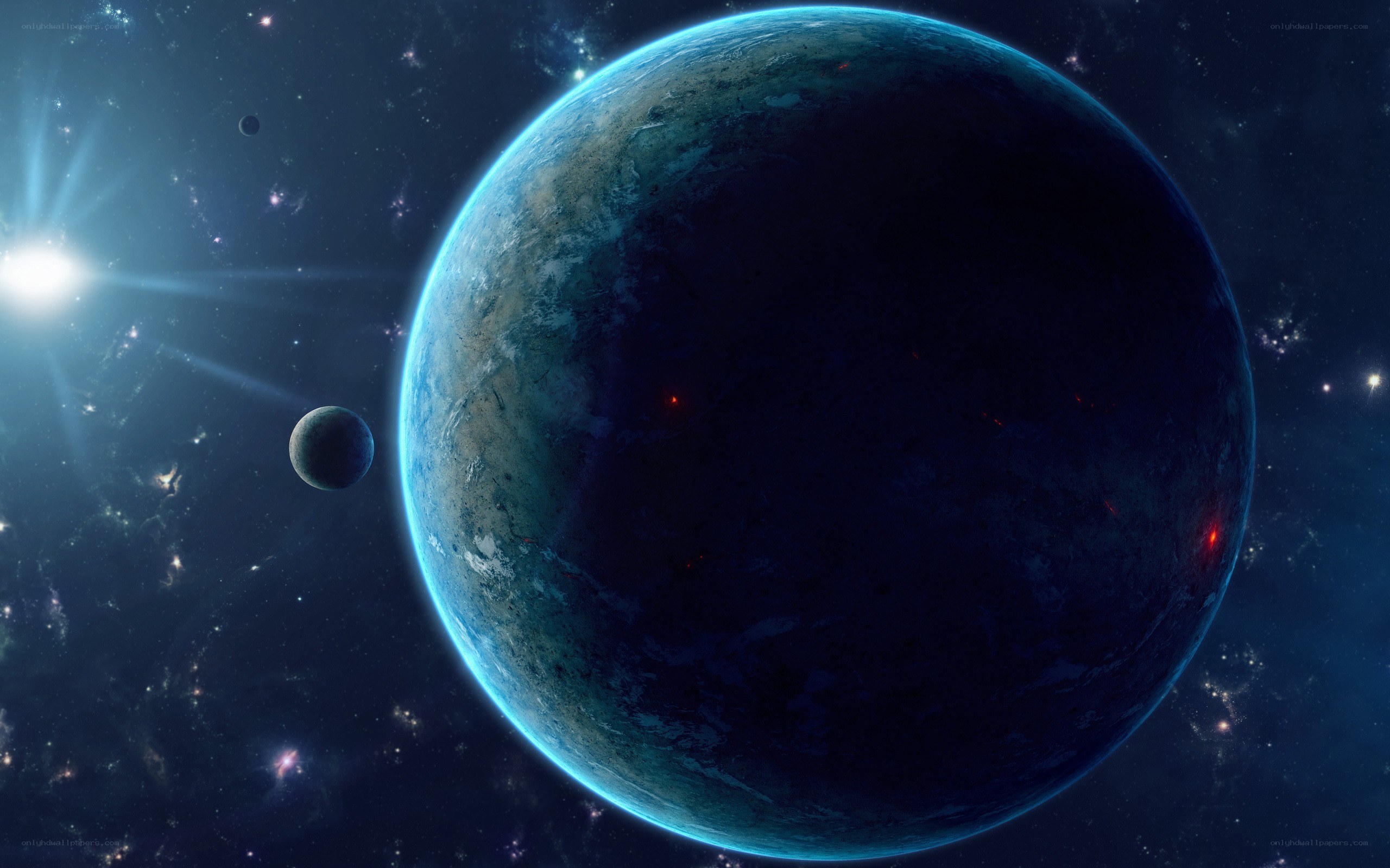 Planet in deep space
