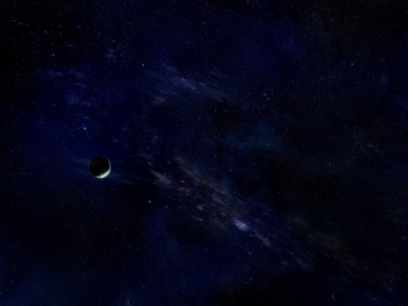 Planet in Deep Space — Black