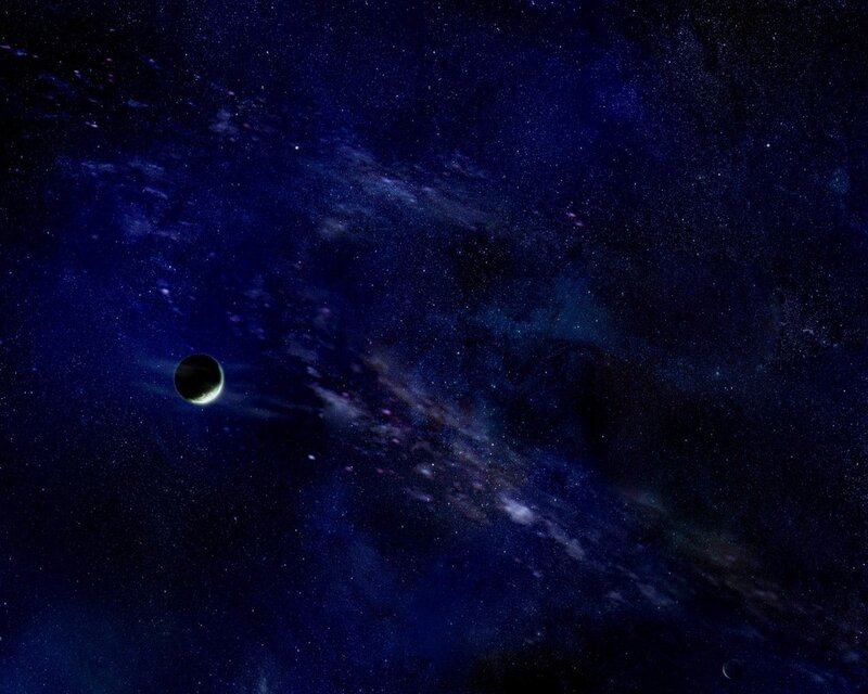 Planet in Deep Space — Blue, Cosmic