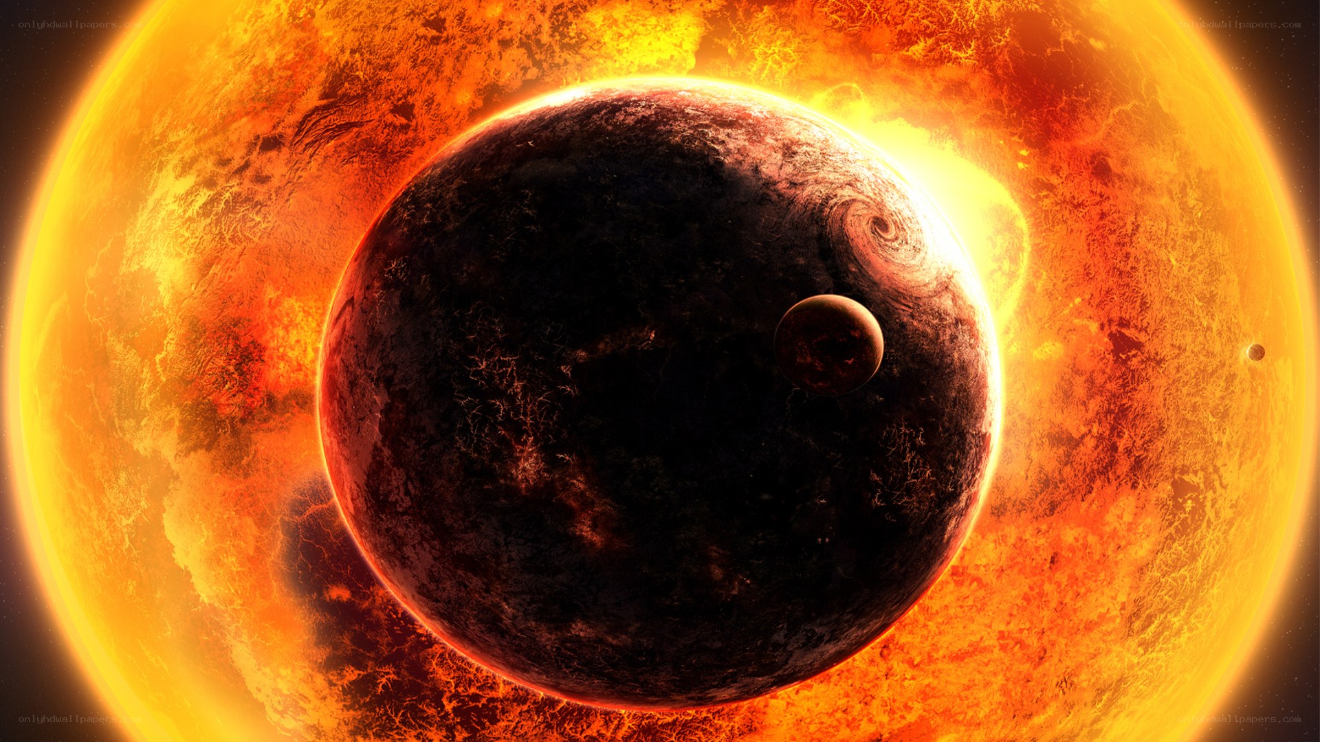 Planet in fiery star system