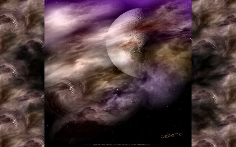 Planet in Nebula — Purple, Dramatic