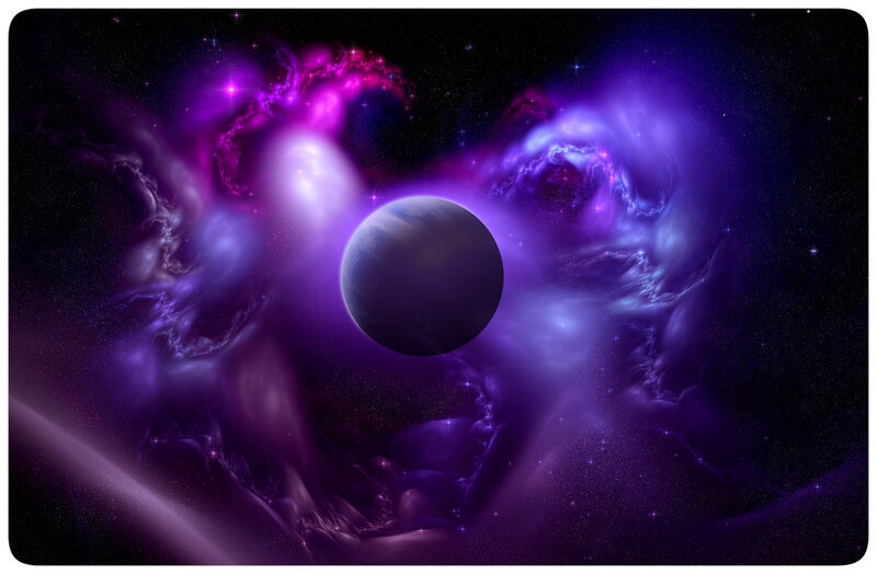 Planet in Nebula — Purple
