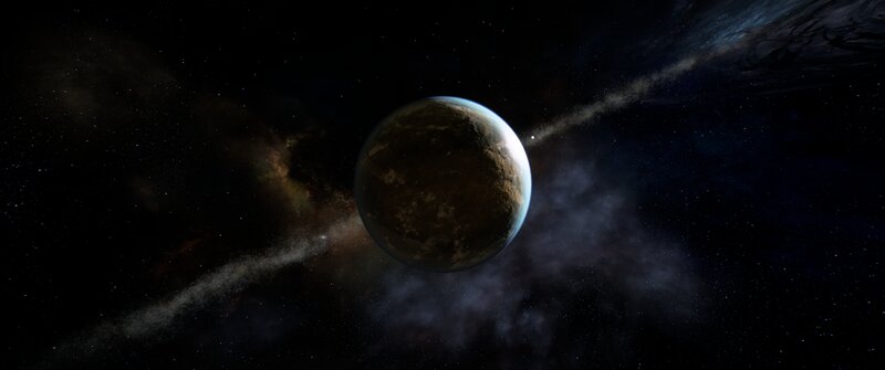 Planet in Space — Black, Cosmic, 3d Render