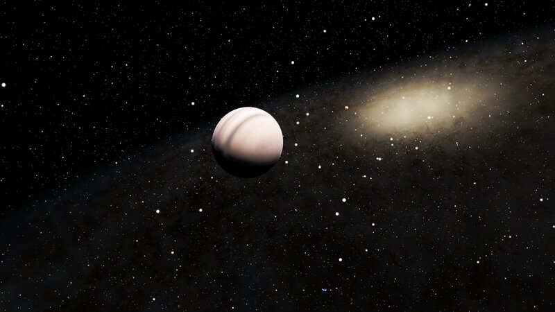 Planet in Space — Black, Cosmic, Night, 3d Render
