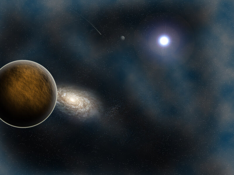 Planet in Space — Black, Cosmic, Night