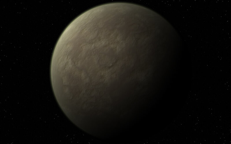 Planet in Space — Black, Serene, Night, 3d Render, Stars
