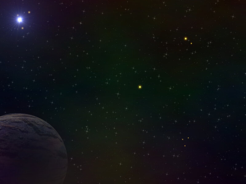 Planet in Space — Black, Serene, Night
