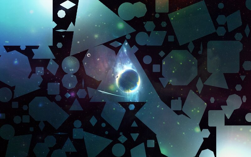 Planet in Space — Blue, Cosmic, Night, Digital Art, Stars, Planets