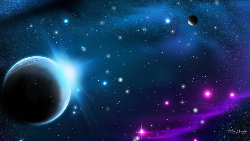 Planet in Space — Blue, Cosmic