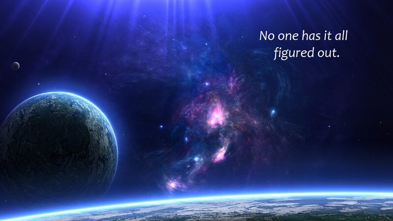 Planet in Space — Blue, Dramatic, Digital Art, Nebula, Moon