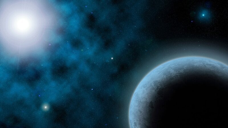 Planet in Space — Blue, Serene