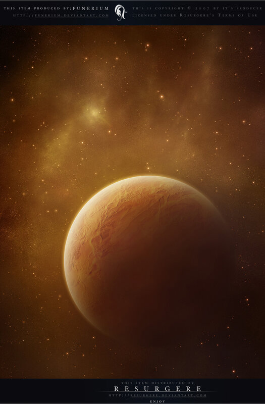 Planet in Space — Brown, Dramatic, Night