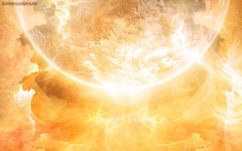 Planet in Space — Orange