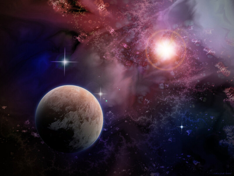 Planet in Space — Purple, Cosmic