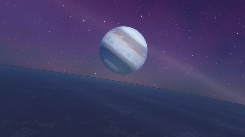 Planet in Space — Purple, Serene, Night, 3d Render