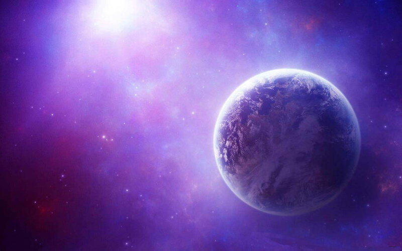 Planet in Space — Purple, Serene