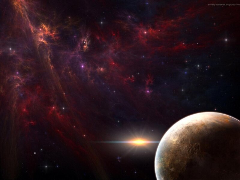 Planet in Space — Red, Dramatic