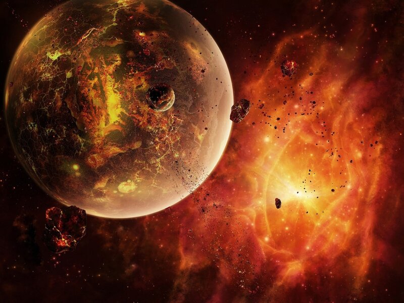 Planet in Space — Red