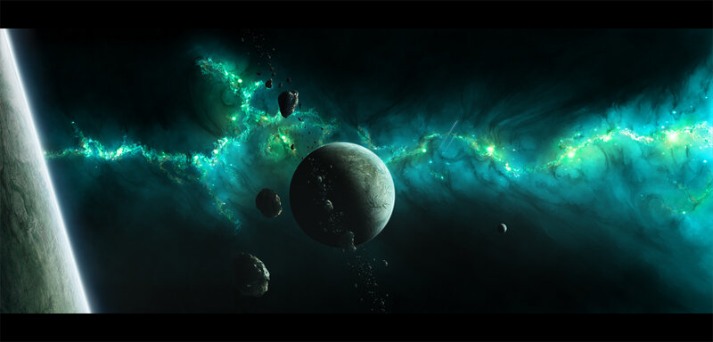 Planet in Space — Teal