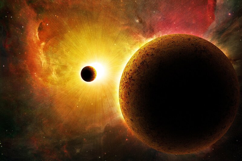 Planet in Space — Yellow