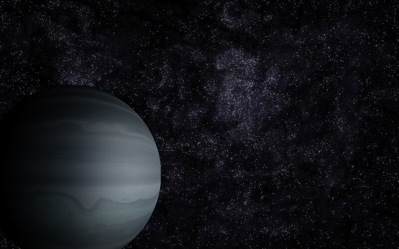 Planet in starry space