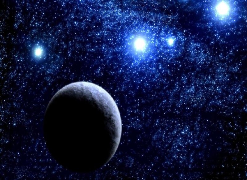 planet in starry space