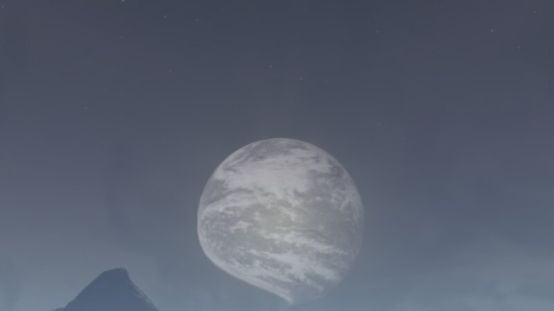 Planet in the night sky