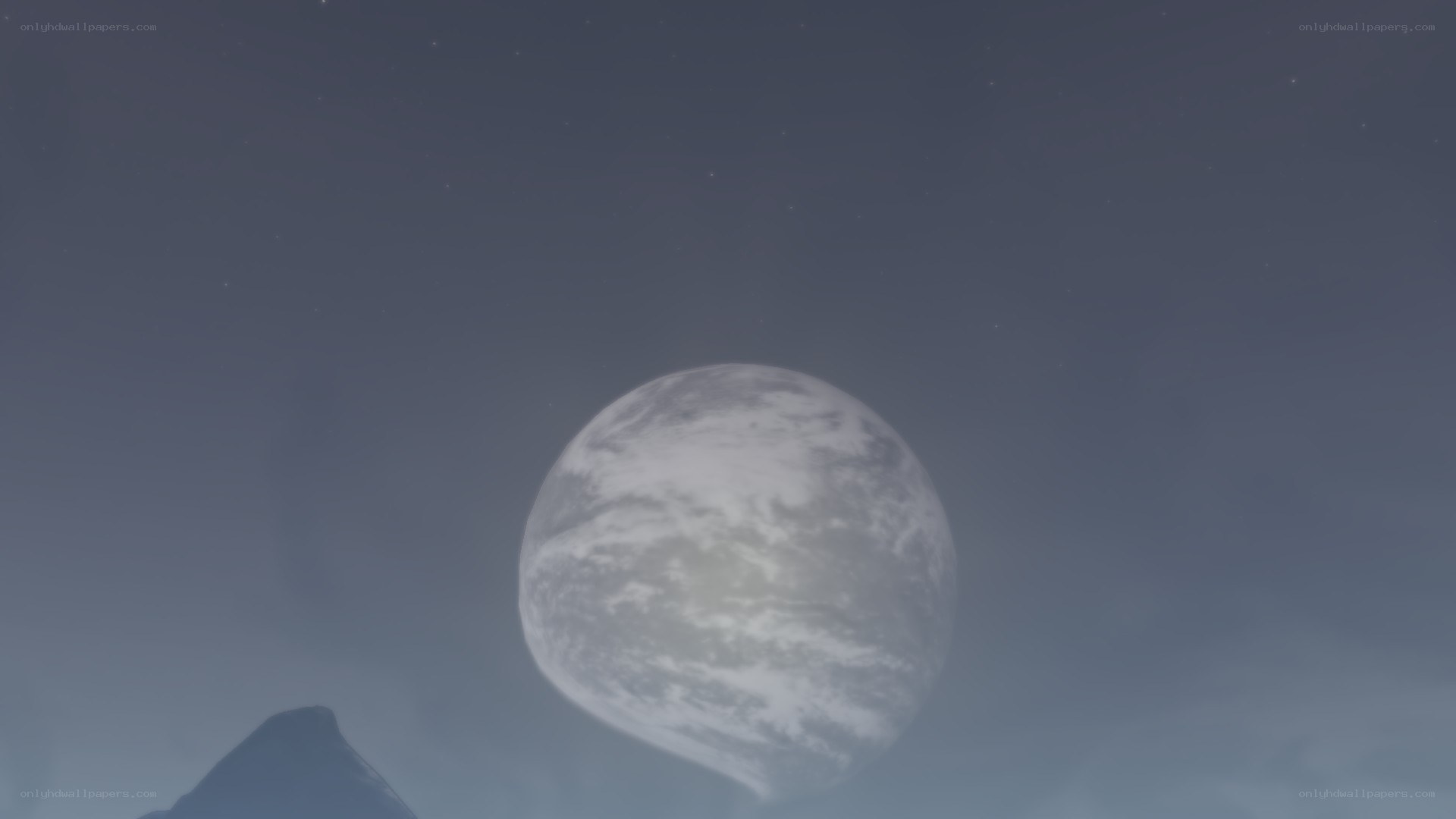 Planet in the night sky